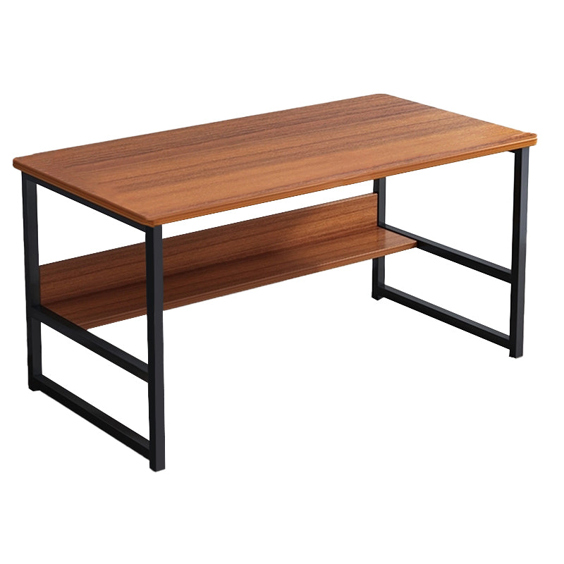 Industrial Rectangular Desk Engineered Wood Writing Desk with Metal Legs