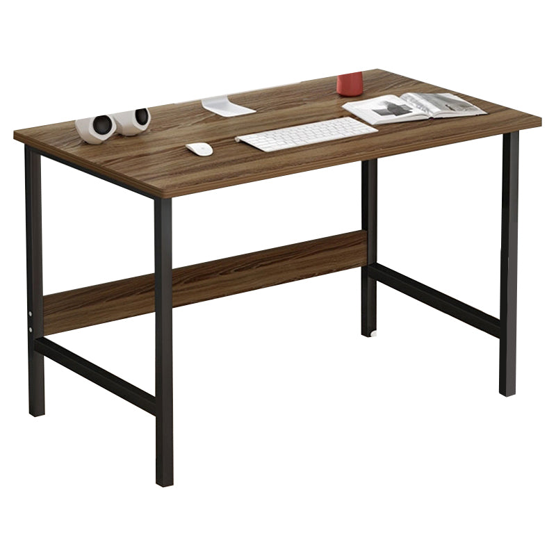 Industrial Rectangular Desk Engineered Wood Writing Desk with Metal Legs