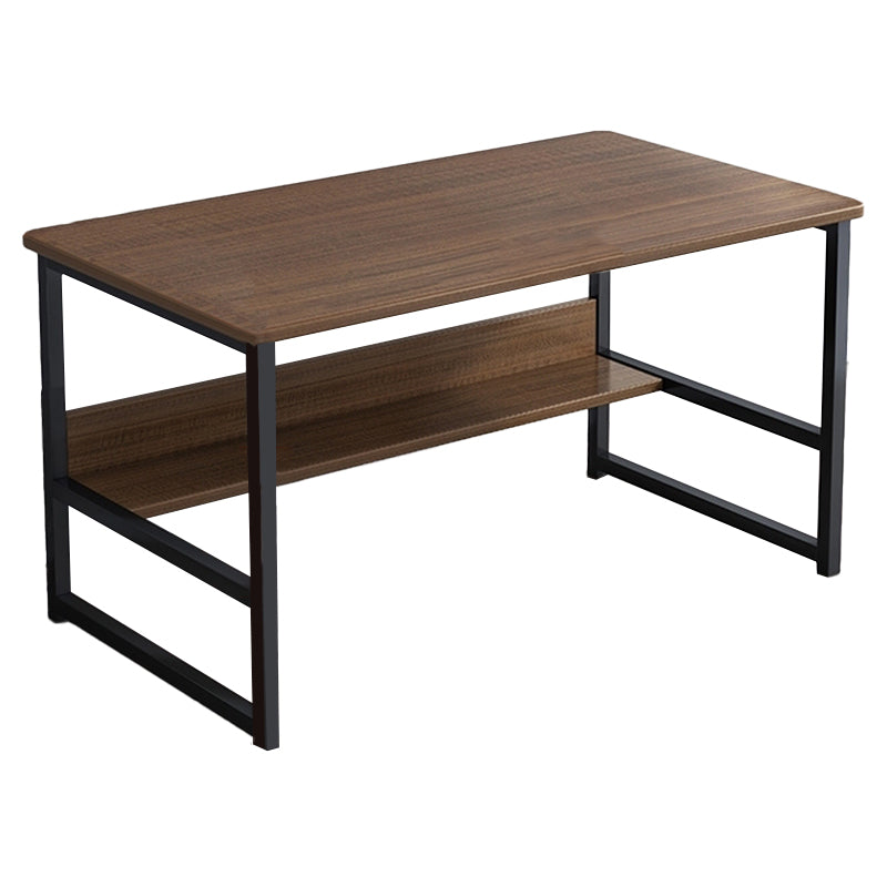 Industrial Rectangular Desk Engineered Wood Writing Desk with Metal Legs