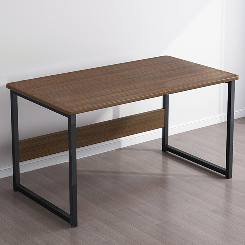 Industrial Rectangular Desk Engineered Wood Writing Desk with Metal Legs