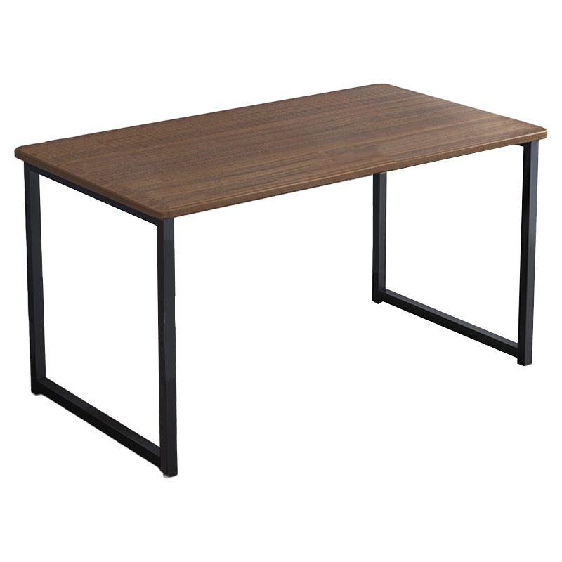 Industrial Rectangular Desk Engineered Wood Writing Desk with Metal Legs