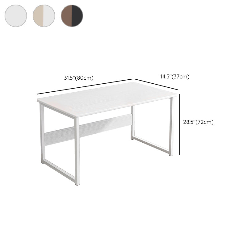 Industrial Rectangular Desk Engineered Wood Writing Desk with Metal Legs