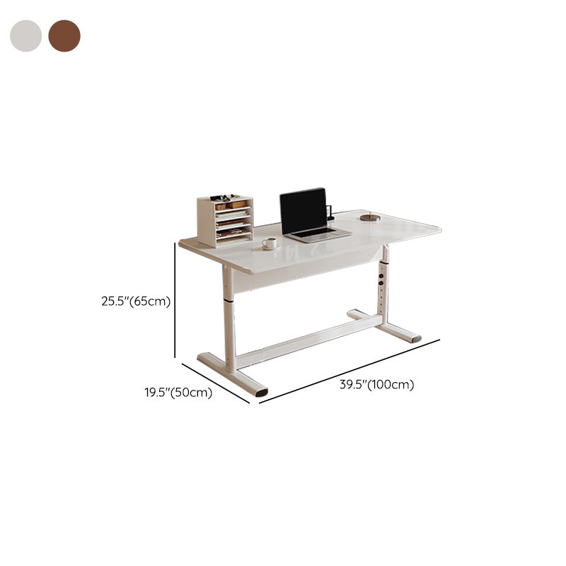 Contemporary Adjustable Height Writing Desk Rectangular Home Office Desk