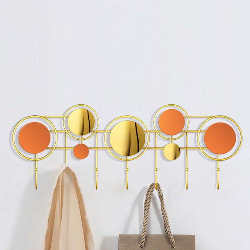 Contemporary Stainless Steel Coat Hanger Wall Mounted Orange Coat Rack