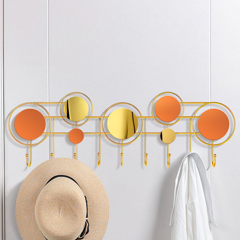 Contemporary Stainless Steel Coat Hanger Wall Mounted Orange Coat Rack