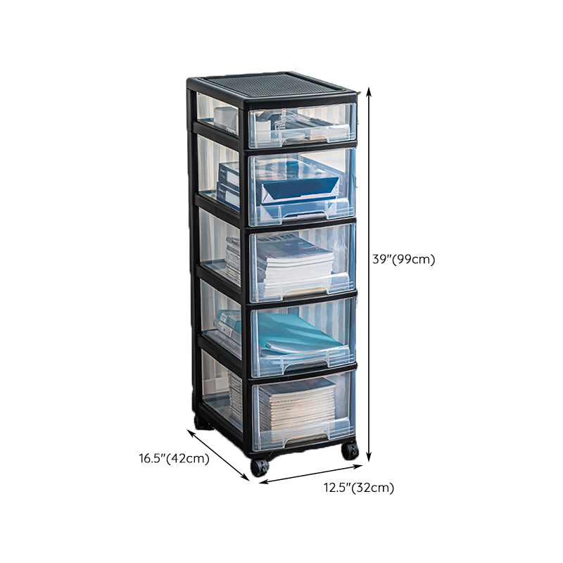 Modern Plastic Filing Cabinet Drawers Storage File Cabinet for Office