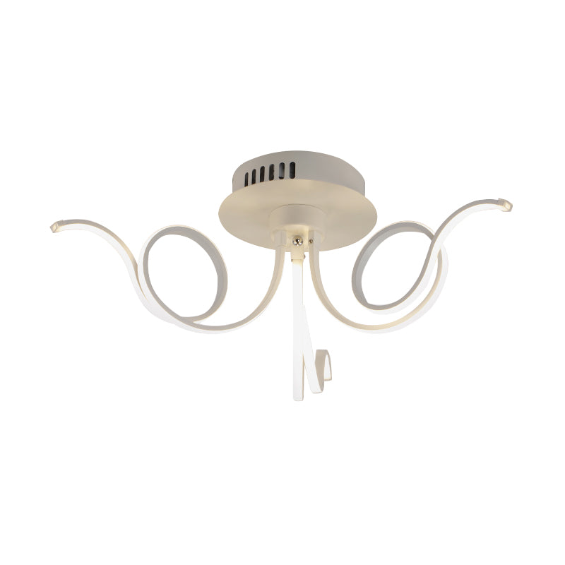 Octopus Flush Light Fixture Contemporary Acrylic 3/6/8 Lights Living Room LED Ceiling Mount Light Fixture in Warm/White