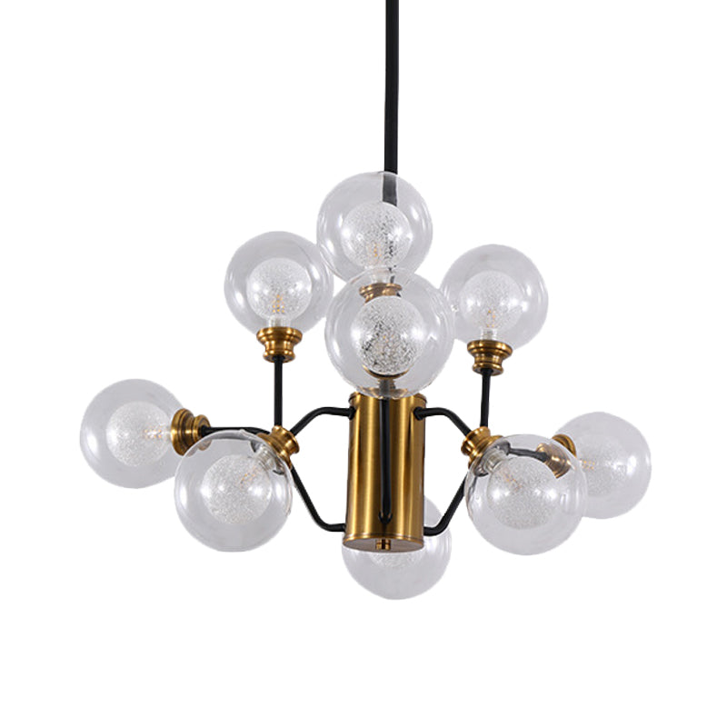 Modo Dining Table Pendant Light Metal Contemporary Chandelier in Gold & Black