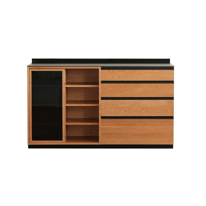 Modern & Contemporary Solid Wood Sideboard Cabinet with Cabinets and Drawers