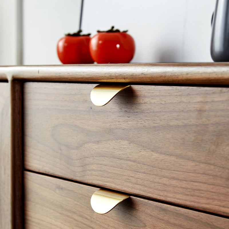 Contemporary Style Solid Wood Sideboard Cabinet with Cabinet and Drawers