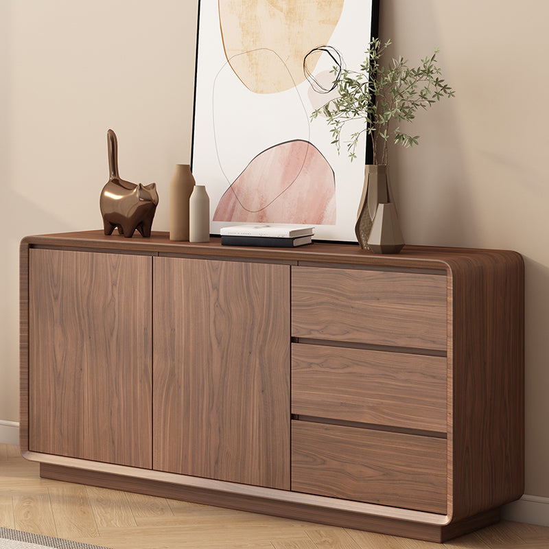 Modern Style Wood Sideboard Cabinet with Cabinets and Drawers