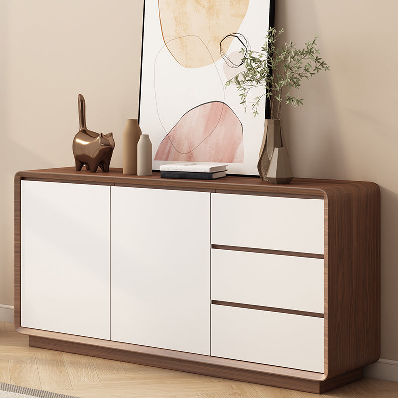 Modern Style Wood Sideboard Cabinet with Cabinets and Drawers