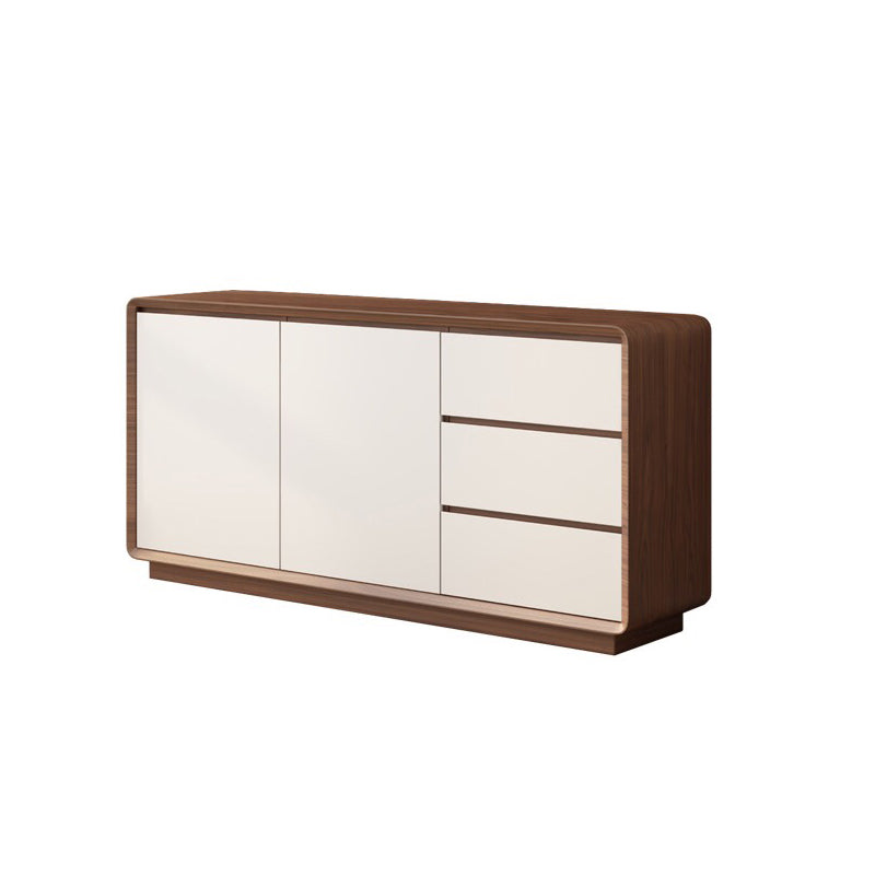 Modern Style Wood Sideboard Cabinet with Cabinets and Drawers