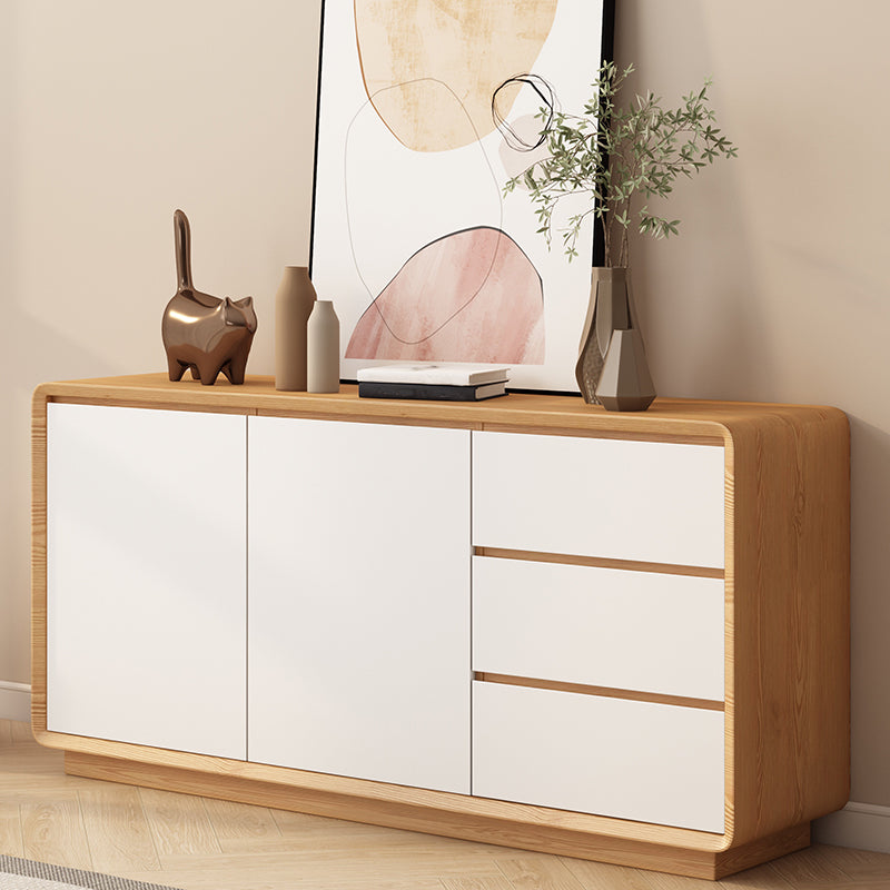 Modern Style Wood Sideboard Cabinet with Cabinets and Drawers