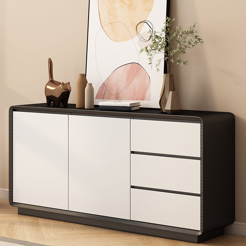 Modern Style Wood Sideboard Cabinet with Cabinets and Drawers