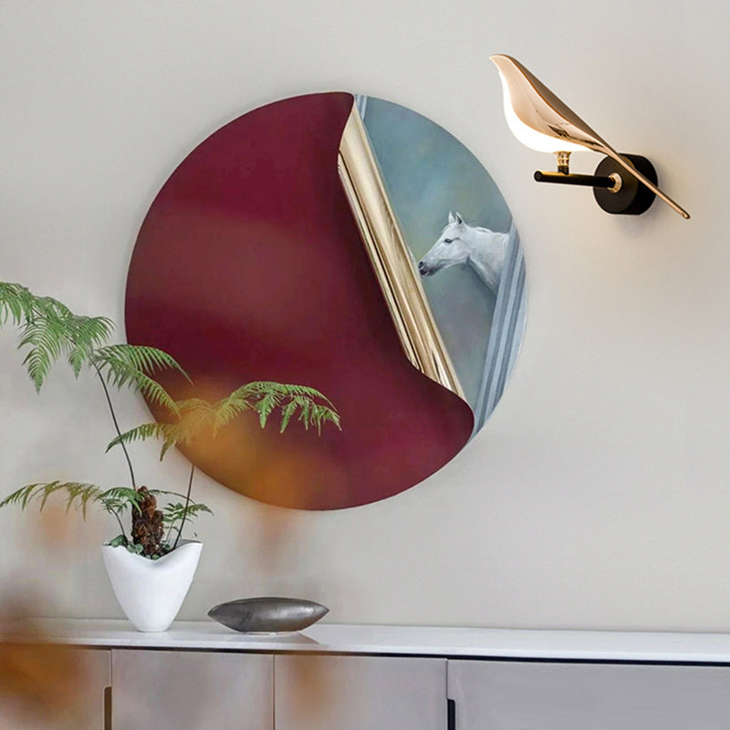 Bird Shape Wall Mount Lamp Modern Style LED with Acrylic Shade for Living Room