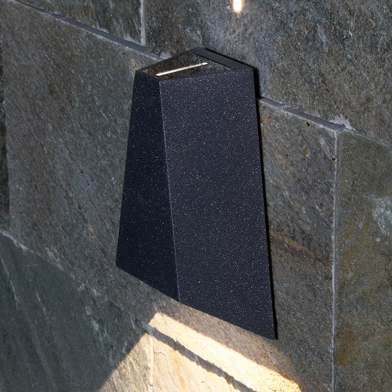 Modern Simple Wall Mount Lamp 2 Lights with Glass Shade for Garden