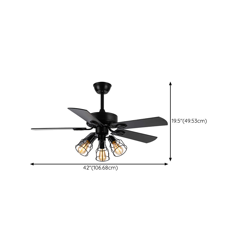 Nordic Style 3-Lights Ceiling Fan Lamp Wooden Ceiling Fan Light for Bedroom