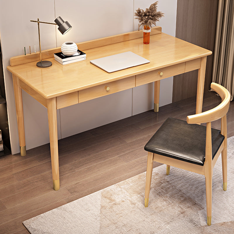 Modern Home Writing Desk Glam Solid Wood Office Desk , 29.5" H