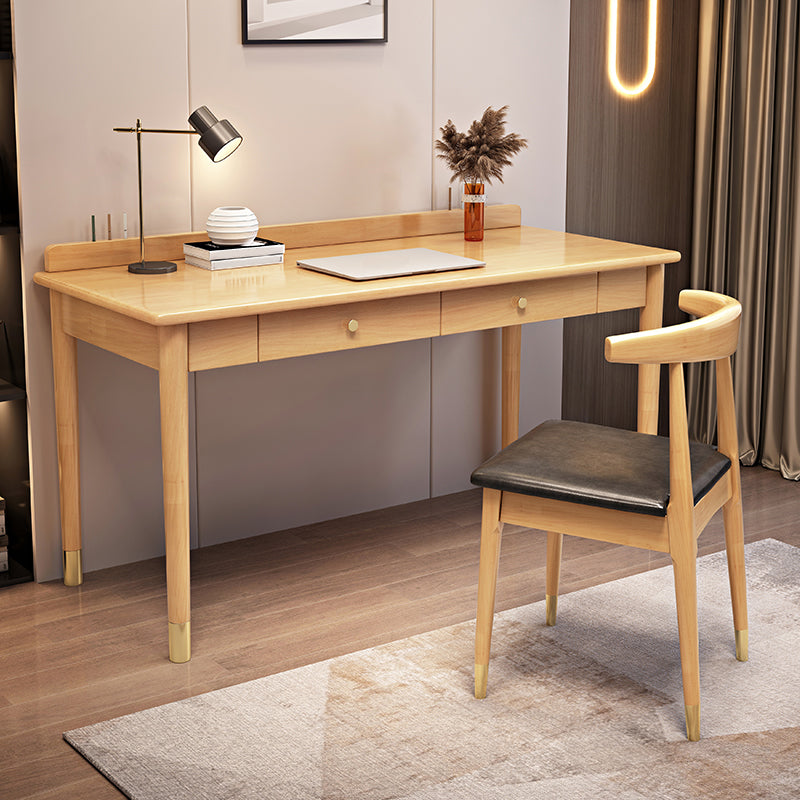 Modern Home Writing Desk Glam Solid Wood Office Desk , 29.5" H