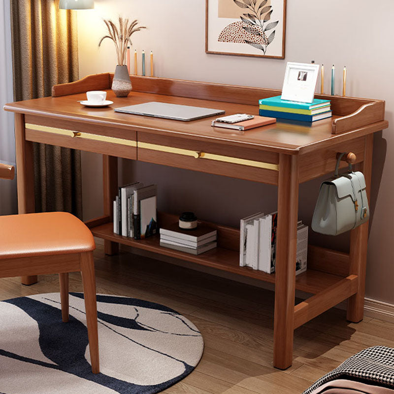 Solid Wood Home Writing Desk Contemporary Style 29.5-inch Office Desk