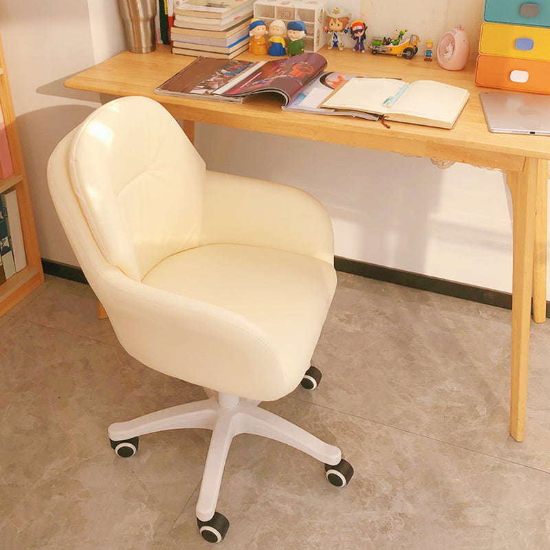 Modern Office Chair No Distressing Armless Ergonomic Chair with Wheels