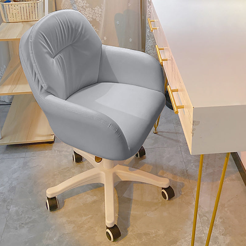 Modern Office Chair No Distressing Armless Ergonomic Chair with Wheels