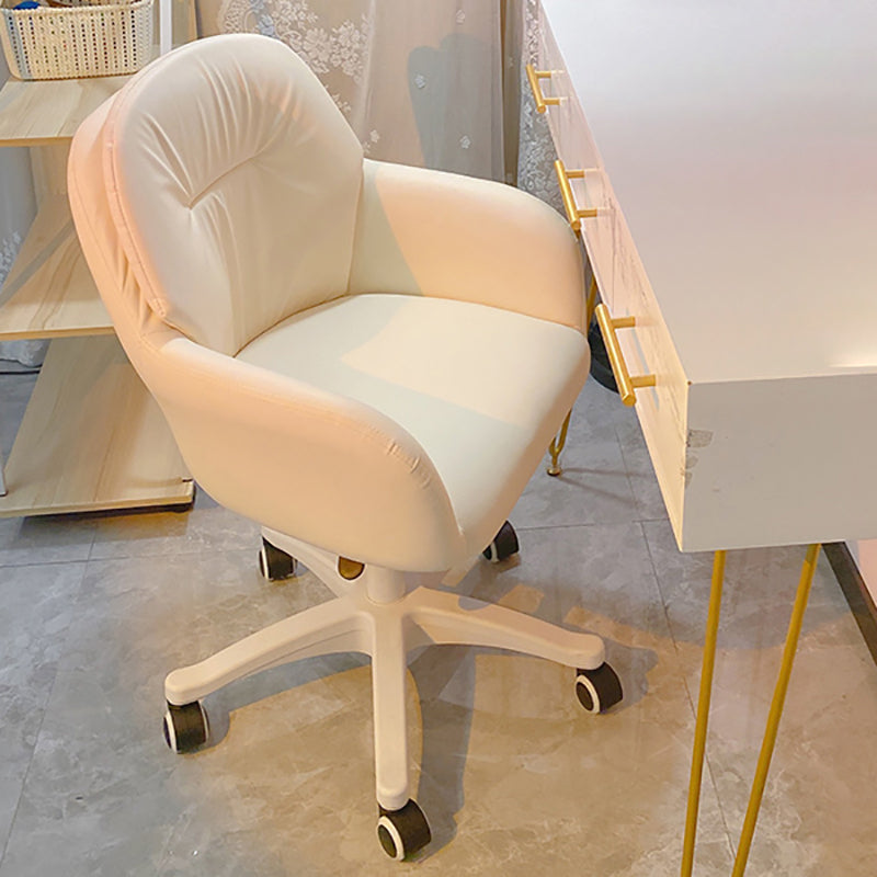 Modern Office Chair No Distressing Armless Ergonomic Chair with Wheels