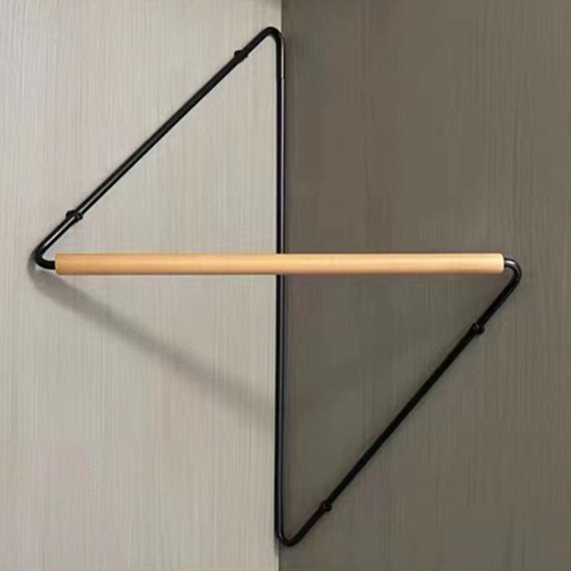 Contemporary Metal Coat Rack Black Wall Mounted Entryway Kit