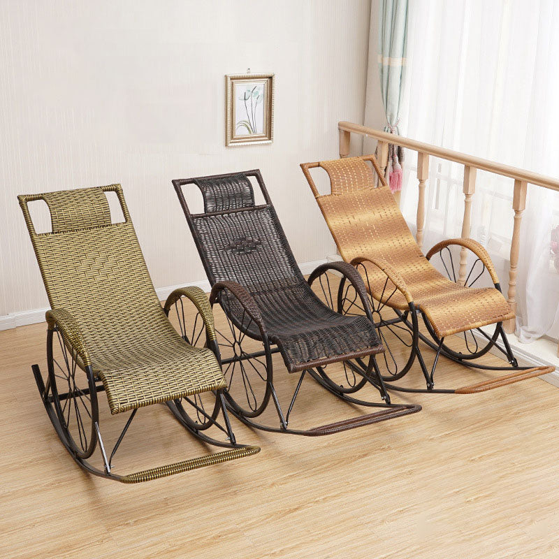 Rattan Modern Leisure Rocking Chair Home Iron Chaise Lazy Chair