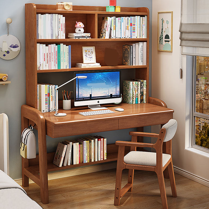 Modern Adjustable Height Writing Desk Solid Wood Home Office Desk