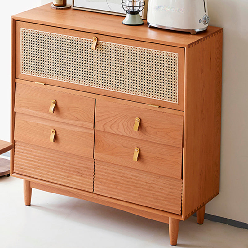 Nordic Style Cherry Wood Storage Sideboard Cabinet with Drawers