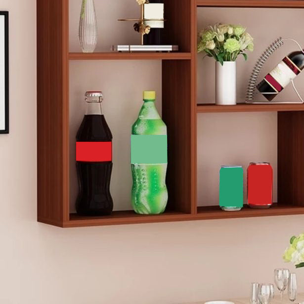 Manufactured Wood Modern Style Wine Bottle Holder Wall Mounted with Storage Shelves