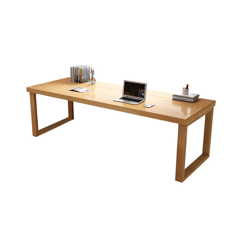 Rubber Wood Rectangular Home Writing Desk Sled Base Computer Desk , 29.5" H