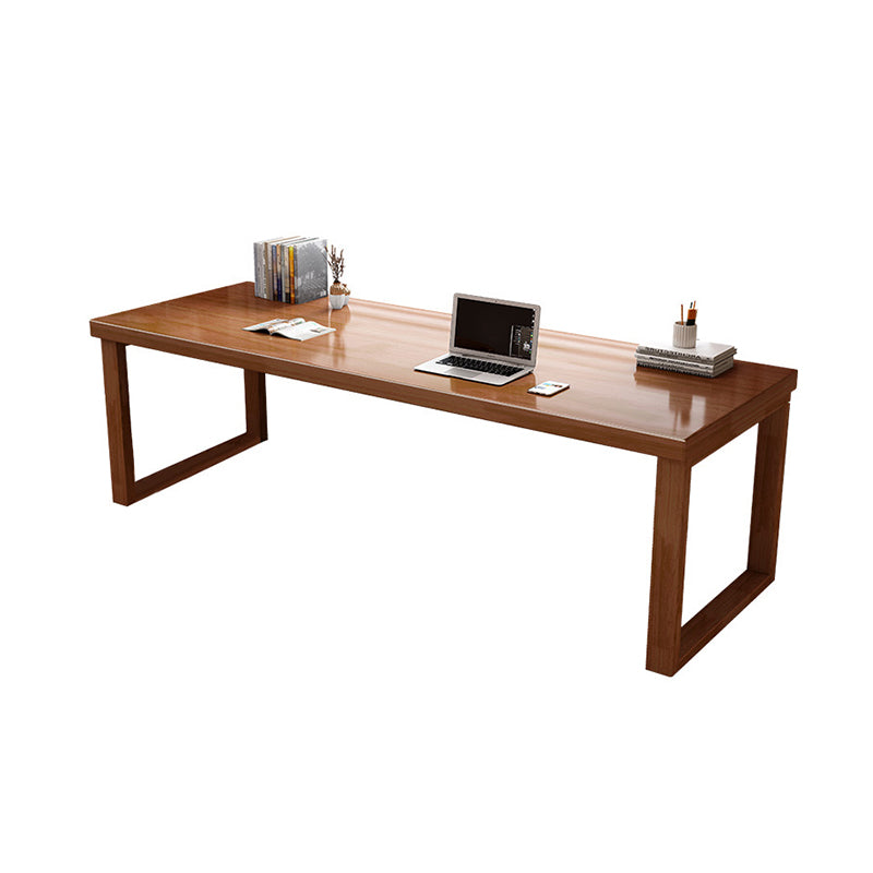 Rubber Wood Rectangular Home Writing Desk Sled Base Computer Desk , 29.5" H