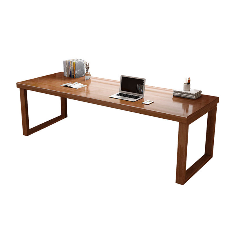 Rubber Wood Rectangular Home Writing Desk Sled Base Computer Desk , 29.5" H