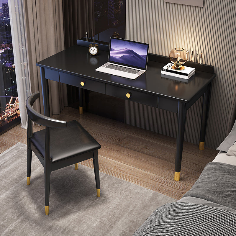 Glam Style Parsons Base Computer Desk 29.5" H Home Writing Desk