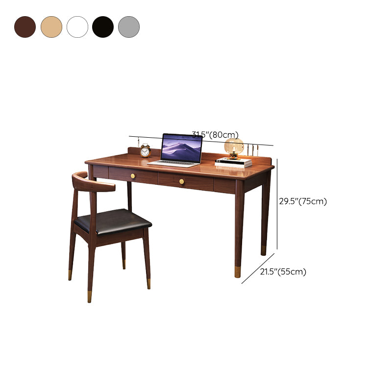 Glam Style Parsons Base Computer Desk 29.5" H Home Writing Desk