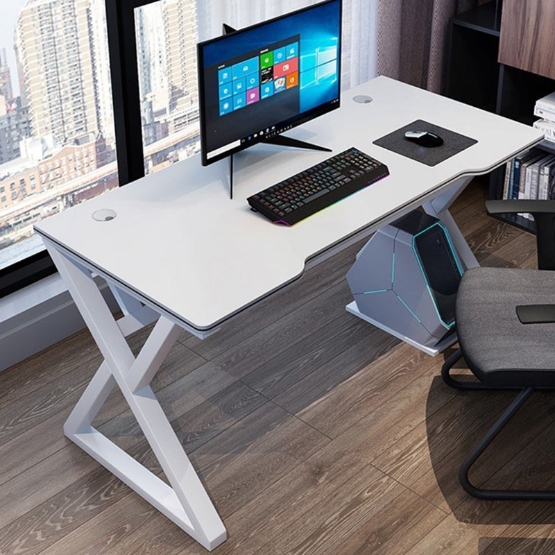 Industrial Computer Desk Sled Cable Management Office Desk with Metal Legs