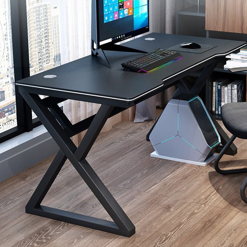 Industrial Computer Desk Sled Cable Management Office Desk with Metal Legs