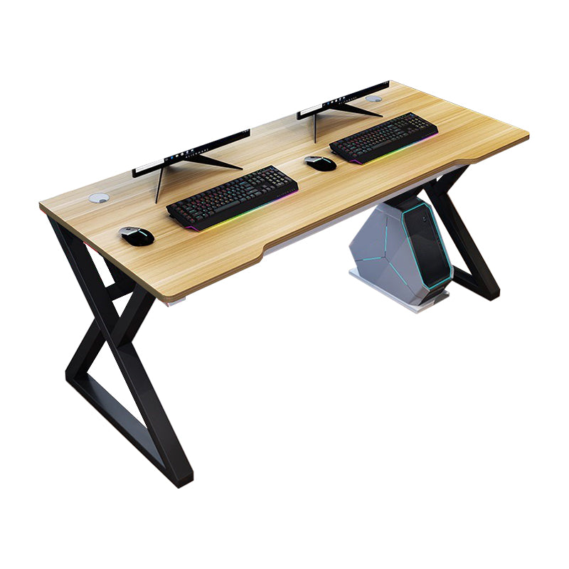 Industrial Computer Desk Sled Cable Management Office Desk with Metal Legs