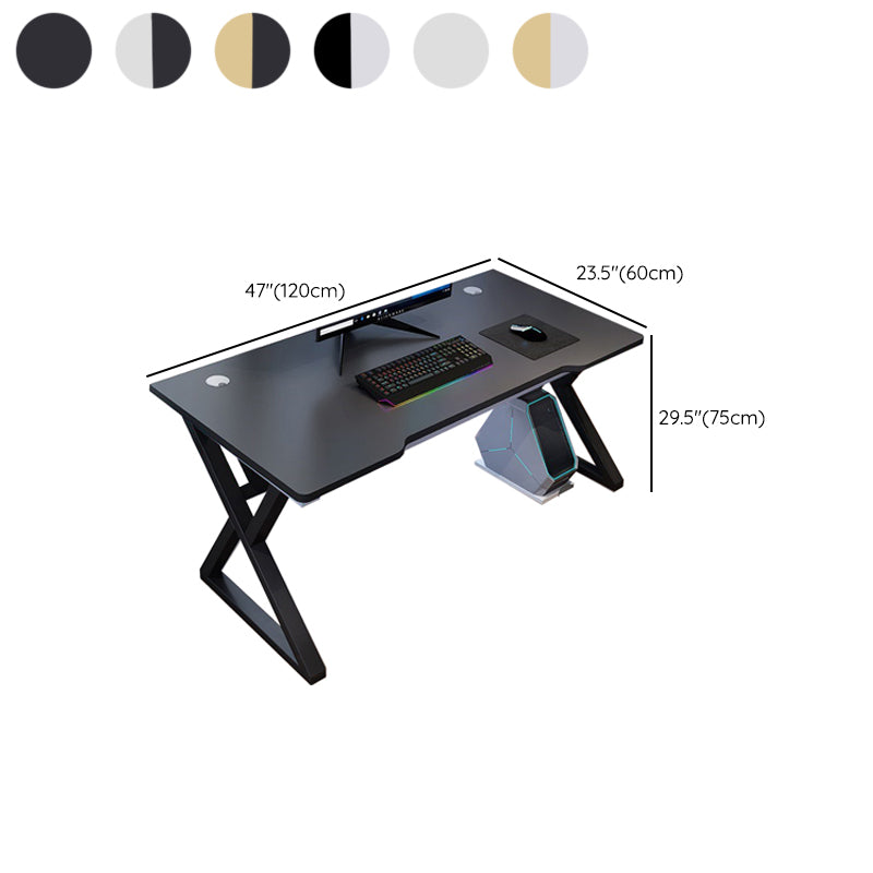 Industrial Computer Desk Sled Cable Management Office Desk with Metal Legs