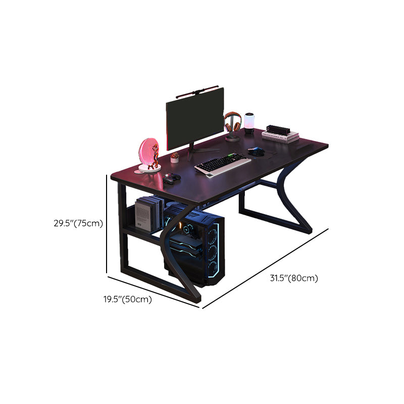 Contemporary Style Computer Desk Rectangular Shape Task Desk with 2 Legs for Home