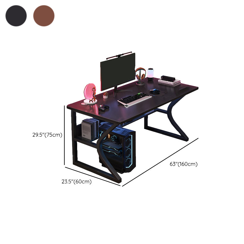 Contemporary Style Computer Desk Rectangular Shape Task Desk with 2 Legs for Home