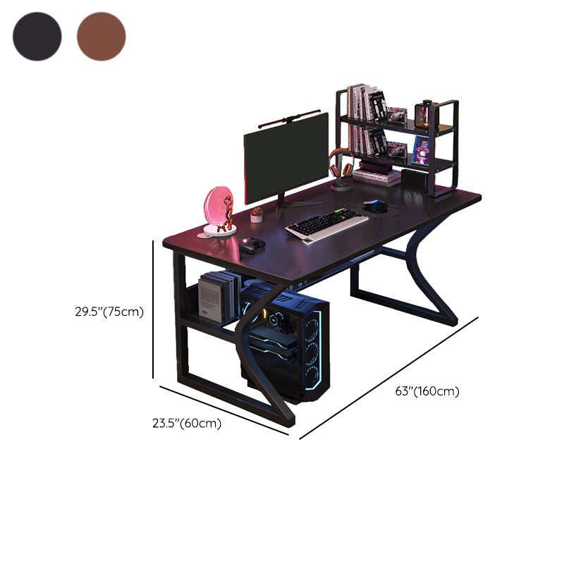 Contemporary Style Computer Desk Rectangular Shape Task Desk with 2 Legs for Home