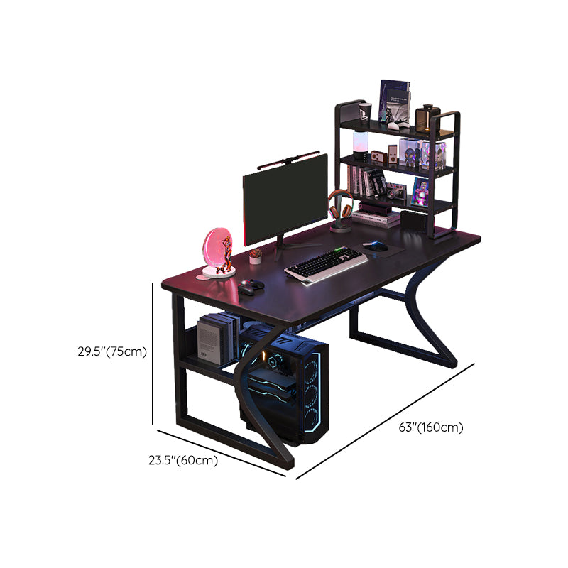 Contemporary Style Computer Desk Rectangular Shape Task Desk with 2 Legs for Home