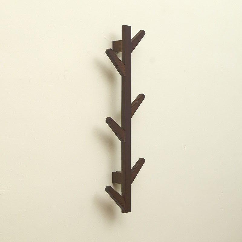 Wooden Hall Stand Mid Century Modern Wall Mounted Hall Stand with Hooks