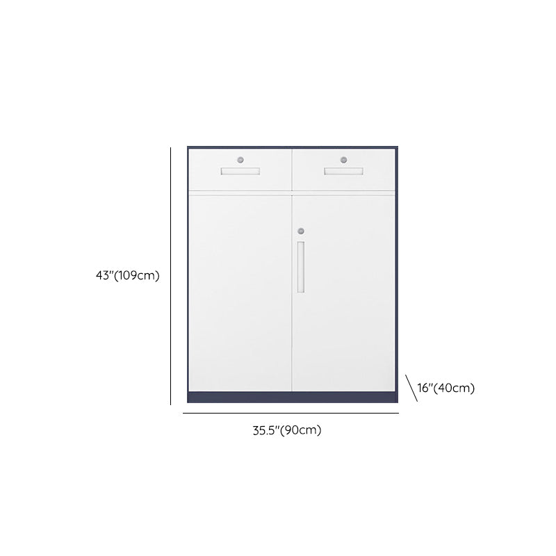 Contemporary File Cabinet Steel Frame Fire-Resistant File Cabinet