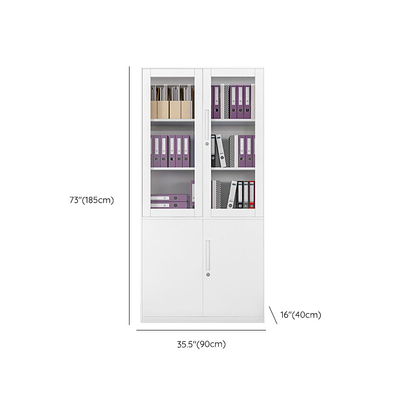 Contemporary File Cabinet Steel Frame Fire-Resistant File Cabinet