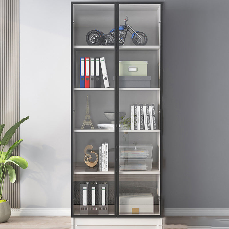 Wood Display Storage Cabinet Modern Multi-shelf for Living Room